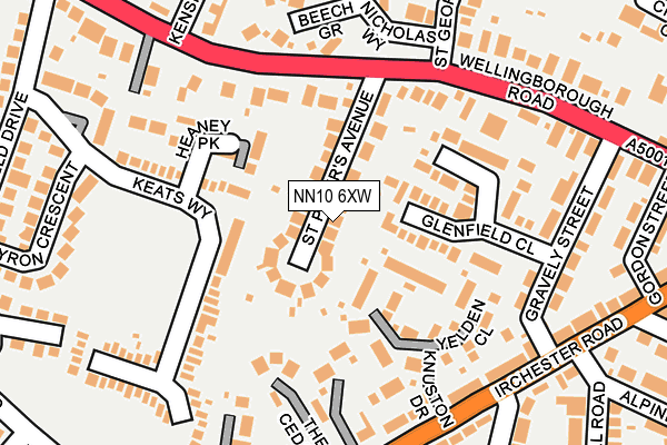 NN10 6XW map - OS OpenMap – Local (Ordnance Survey)