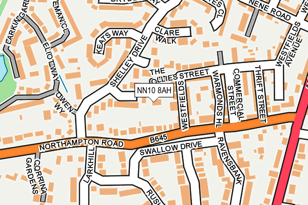 NN10 8AH map - OS OpenMap – Local (Ordnance Survey)