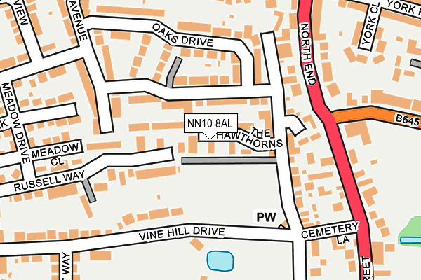 NN10 8AL map - OS OpenMap – Local (Ordnance Survey)