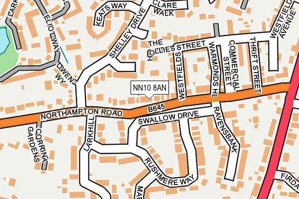 NN10 8AN map - OS OpenMap – Local (Ordnance Survey)