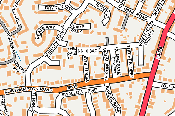 NN10 8AP map - OS OpenMap – Local (Ordnance Survey)