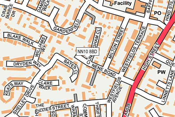 NN10 8BD map - OS OpenMap – Local (Ordnance Survey)