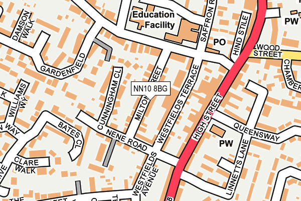 NN10 8BG map - OS OpenMap – Local (Ordnance Survey)
