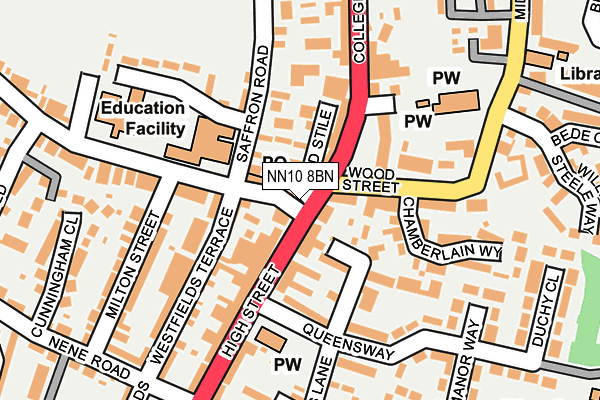 NN10 8BN map - OS OpenMap – Local (Ordnance Survey)