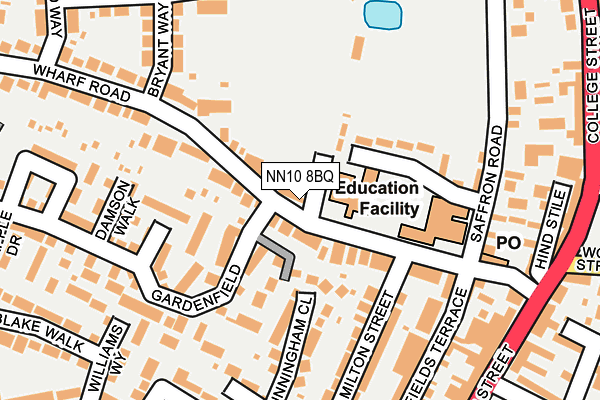 NN10 8BQ map - OS OpenMap – Local (Ordnance Survey)