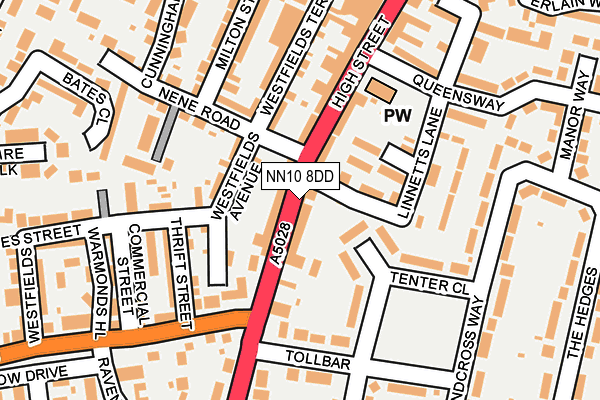 NN10 8DD map - OS OpenMap – Local (Ordnance Survey)