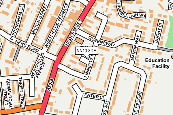 NN10 8DE map - OS OpenMap – Local (Ordnance Survey)