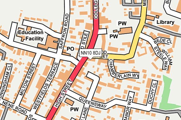 NN10 8DJ map - OS OpenMap – Local (Ordnance Survey)