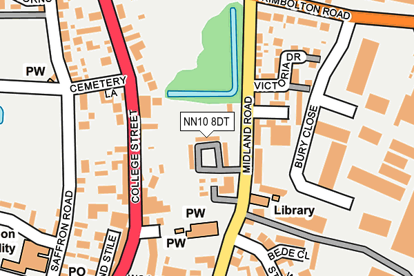 NN10 8DT map - OS OpenMap – Local (Ordnance Survey)