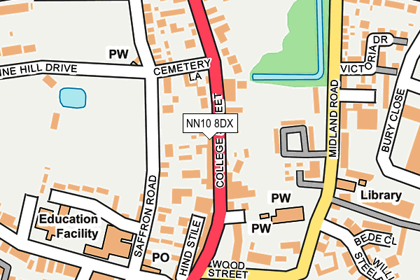 NN10 8DX map - OS OpenMap – Local (Ordnance Survey)