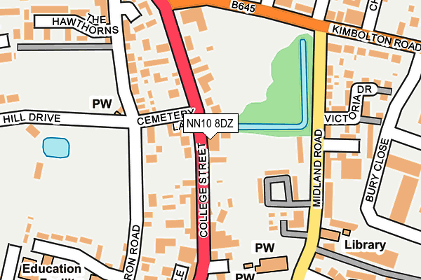 NN10 8DZ map - OS OpenMap – Local (Ordnance Survey)