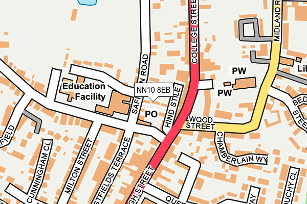 NN10 8EB map - OS OpenMap – Local (Ordnance Survey)
