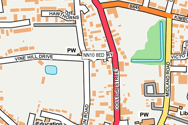 NN10 8ED map - OS OpenMap – Local (Ordnance Survey)