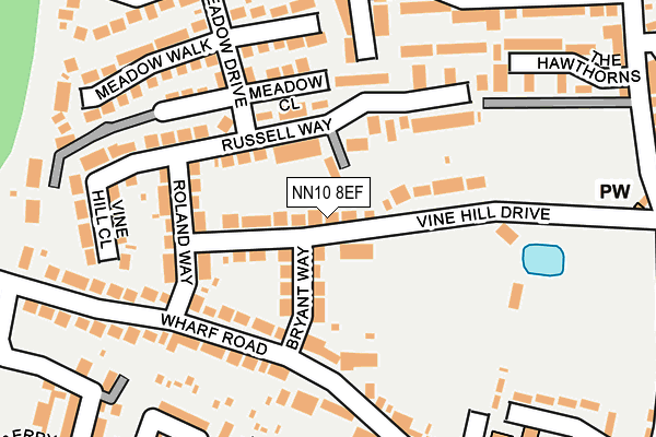 NN10 8EF map - OS OpenMap – Local (Ordnance Survey)