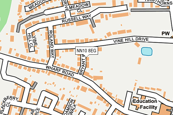 NN10 8EG map - OS OpenMap – Local (Ordnance Survey)