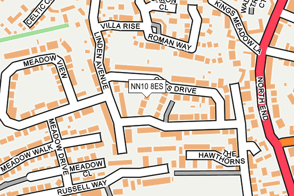 NN10 8ES map - OS OpenMap – Local (Ordnance Survey)