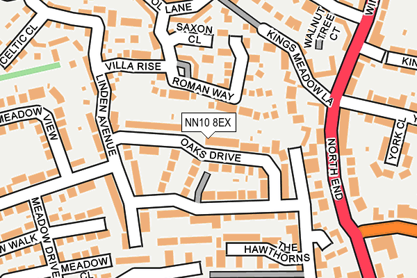 NN10 8EX map - OS OpenMap – Local (Ordnance Survey)