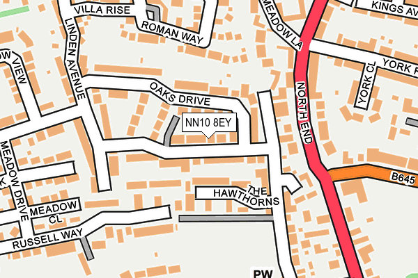 NN10 8EY map - OS OpenMap – Local (Ordnance Survey)