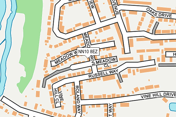 NN10 8EZ map - OS OpenMap – Local (Ordnance Survey)