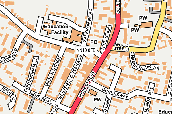 NN10 8FB map - OS OpenMap – Local (Ordnance Survey)
