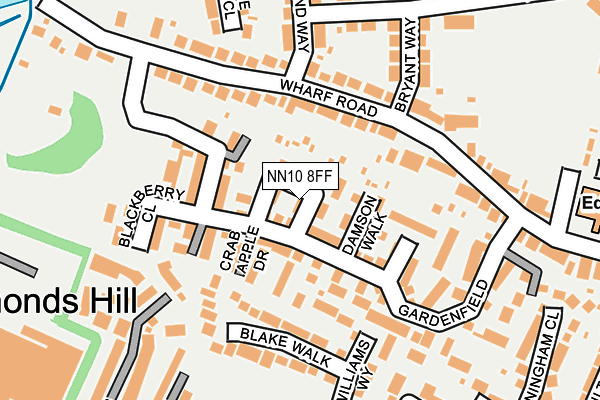 NN10 8FF map - OS OpenMap – Local (Ordnance Survey)