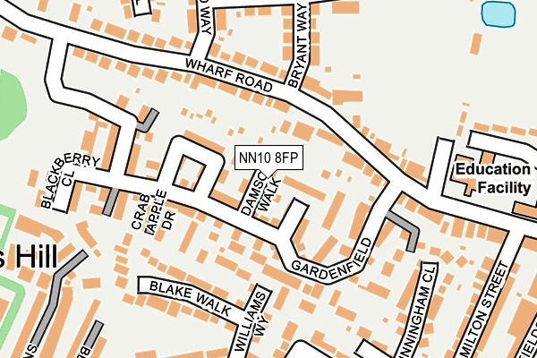 NN10 8FP map - OS OpenMap – Local (Ordnance Survey)