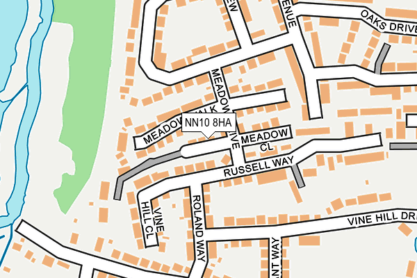 NN10 8HA map - OS OpenMap – Local (Ordnance Survey)