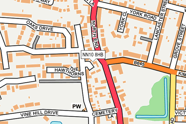 NN10 8HB map - OS OpenMap – Local (Ordnance Survey)