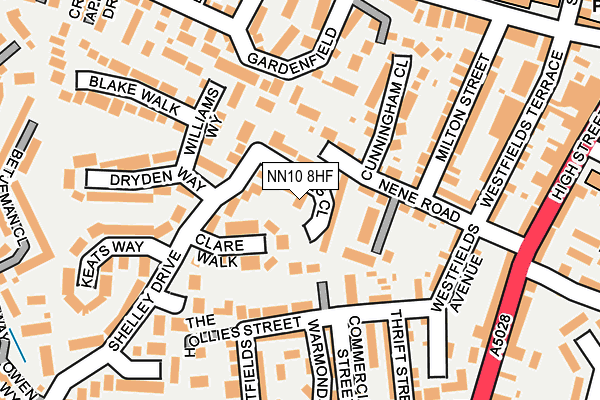 NN10 8HF map - OS OpenMap – Local (Ordnance Survey)