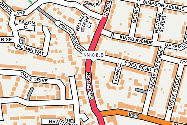 NN10 8JB map - OS OpenMap – Local (Ordnance Survey)