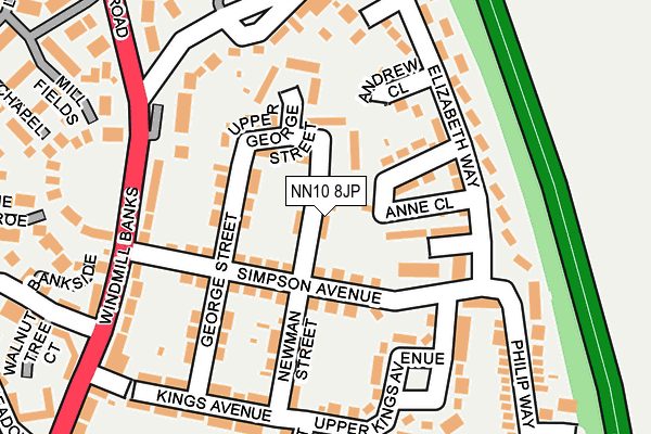 NN10 8JP map - OS OpenMap – Local (Ordnance Survey)
