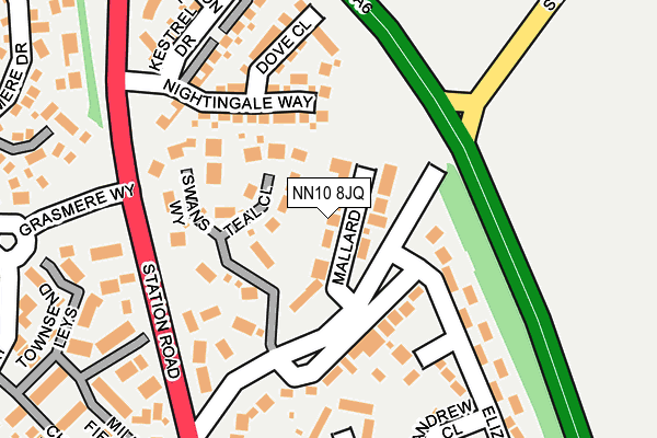 NN10 8JQ map - OS OpenMap – Local (Ordnance Survey)