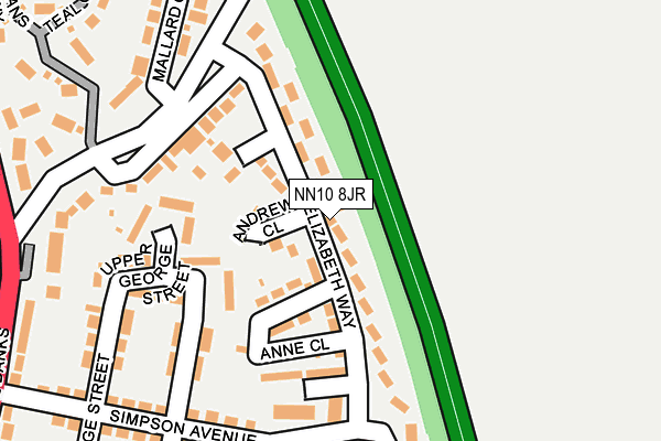 NN10 8JR map - OS OpenMap – Local (Ordnance Survey)