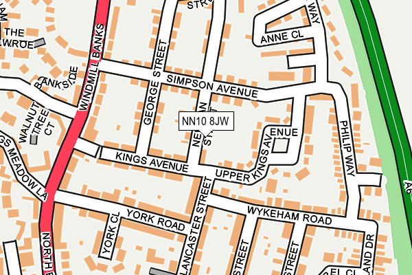 NN10 8JW map - OS OpenMap – Local (Ordnance Survey)