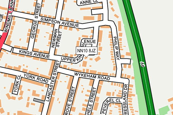 NN10 8JZ map - OS OpenMap – Local (Ordnance Survey)