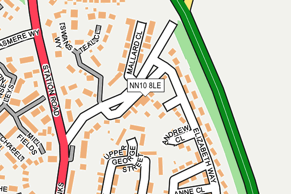 NN10 8LE map - OS OpenMap – Local (Ordnance Survey)