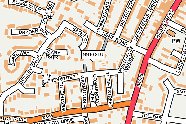 NN10 8LU map - OS OpenMap – Local (Ordnance Survey)