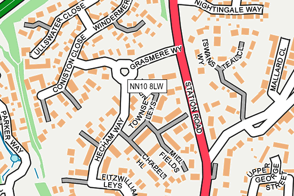 NN10 8LW map - OS OpenMap – Local (Ordnance Survey)