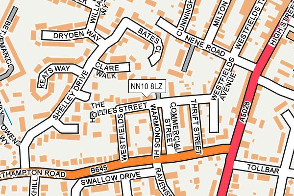NN10 8LZ map - OS OpenMap – Local (Ordnance Survey)