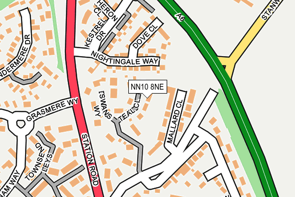 NN10 8NE map - OS OpenMap – Local (Ordnance Survey)