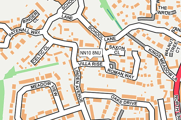 NN10 8NU map - OS OpenMap – Local (Ordnance Survey)