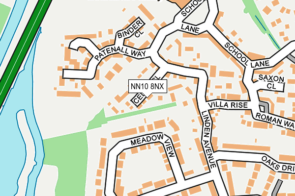 NN10 8NX map - OS OpenMap – Local (Ordnance Survey)