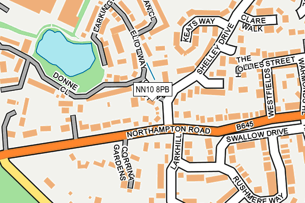 NN10 8PB map - OS OpenMap – Local (Ordnance Survey)