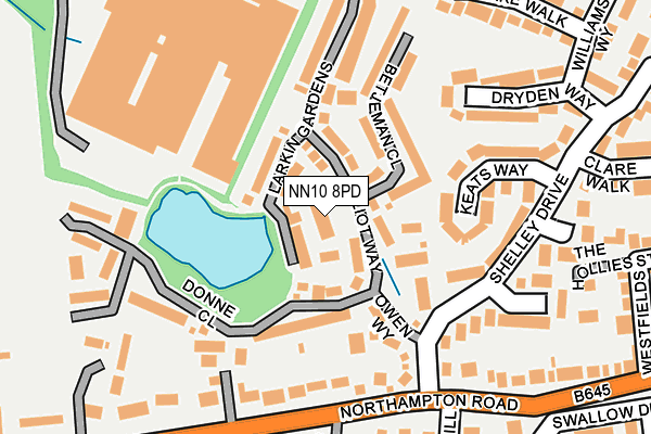 NN10 8PD map - OS OpenMap – Local (Ordnance Survey)
