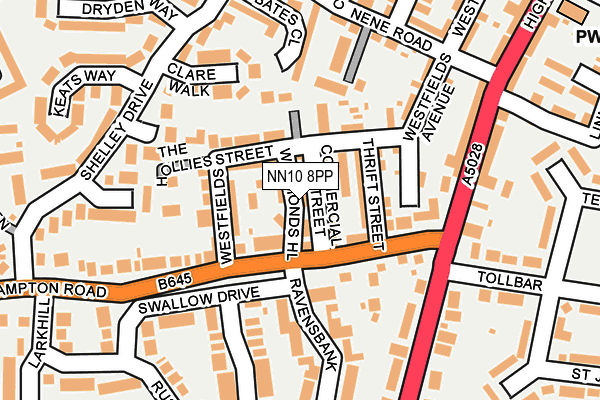 NN10 8PP map - OS OpenMap – Local (Ordnance Survey)