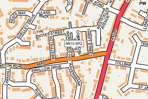 NN10 8PQ map - OS OpenMap – Local (Ordnance Survey)