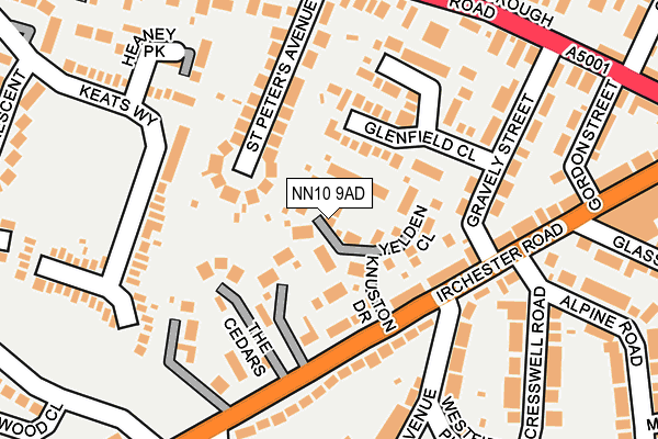 NN10 9AD map - OS OpenMap – Local (Ordnance Survey)