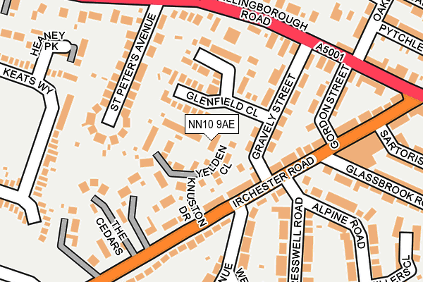 NN10 9AE map - OS OpenMap – Local (Ordnance Survey)