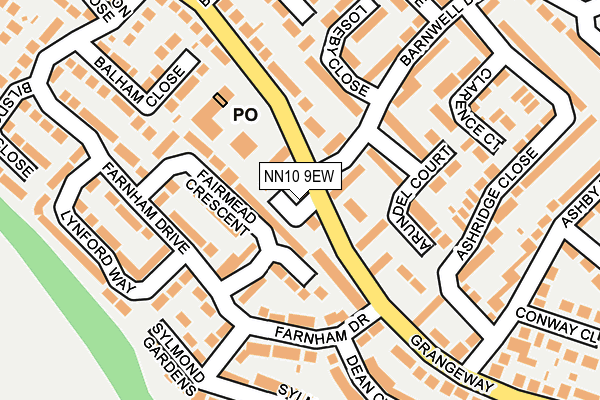 NN10 9EW map - OS OpenMap – Local (Ordnance Survey)