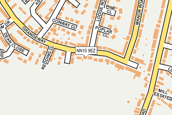 NN10 9EZ map - OS OpenMap – Local (Ordnance Survey)
